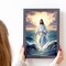 Jesus Walk On Sea Diamond Painting Kits for Adults, 5D Jesus Christ Diamond Art Kits, Full Round Diamond Dots Painting with Numbers,Religious Christmas Beads Gem Art for Decor12x16Inches